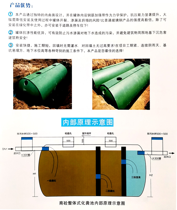 青原玻璃钢化粪池